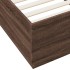 Estructura de cama con luces LED madera roble marrón 90x200