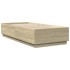 Estructura cama con luces LED madera roble Sonoma 100x200