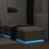 Estructura cama con luces LED madera roble Sonoma 100x200