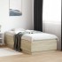 Estructura cama con luces LED madera roble Sonoma 100x200