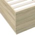 Estructura cama con luces LED madera roble Sonoma 100x200