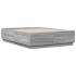 Estructura cama con luces LED madera gris Sonoma 140x190