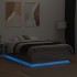 Estructura cama con luces LED madera gris Sonoma 140x190