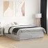 Estructura cama con luces LED madera gris Sonoma 140x190