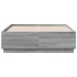 Estructura cama con luces LED madera gris Sonoma 140x190