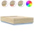 Estructura cama con luces LED madera roble Sonoma 150x200