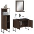 Set de muebles de baño 3 pzas madera contrachapada roble