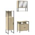 Set de muebles de baño 3 pzas madera contrachapada roble