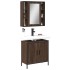 Set de muebles baño 2 pzas madera contrachapada marrón