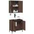 Set de muebles baño 2 pzas madera contrachapada marrón