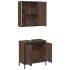 Set de muebles baño 2 pzas madera contrachapada marrón