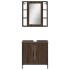 Set de muebles baño 2 pzas madera contrachapada marrón