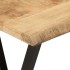 Mesa consola con borde natural madera maciza mango 105x33x76