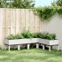 Jardinera con patas PP blanco 160x120x42