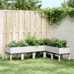 Jardinera con patas PP blanco 160x120x42 cm