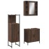 Set de muebles de baño 3 pzas madera contrachapada roble