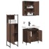 Set de muebles de baño 3 pzas madera contrachapada roble