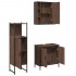 Set de muebles de baño 3 pzas madera contrachapada roble