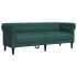 Sofá Chesterfield de 3 plazas tela verde