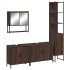 Set de muebles baño 4 pzas madera contrachapada roble