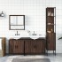 Set de muebles baño 4 pzas madera contrachapada roble