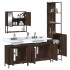 Set de muebles baño 4 pzas madera contrachapada roble