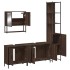 Set de muebles baño 4 pzas madera contrachapada roble