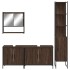 Set de muebles baño 4 pzas madera contrachapada roble