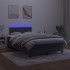 Cama box spring con colchón y LED terciopelo negro 120x190