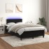 Cama box spring con colchón y LED terciopelo negro 120x190