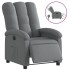 Sillón reclinable eléctrico de tela gris