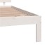 Estructura de cama de madera maciza blanca 135x190