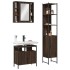 Set de muebles de baño 3 pzas madera contrachapada roble