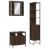 Set de muebles de baño 3 pzas madera contrachapada roble