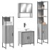 Set de muebles de baño 4 pzas madera contrachapada gris