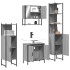 Set de muebles de baño 4 pzas madera contrachapada gris