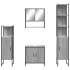 Set de muebles de baño 4 pzas madera contrachapada gris