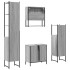 Set de muebles de baño 4 pzas madera contrachapada gris