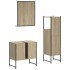 Set de muebles de baño 3 pzas madera contrachapada roble