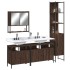 Set de muebles baño 4 pzas madera contrachapada roble