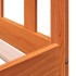 Sofá cama de madera maciza de pino marrón cera 90x200