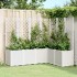 Jardinera con enrejado PP blanco 160x120x140