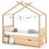 Estructura cama infantil con cajón madera pino maciza 80x160