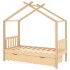 Estructura cama infantil con cajón madera pino maciza 80x160