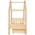 Estructura cama infantil con cajón madera pino maciza 80x160