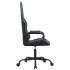 Silla gaming cuero sintético negro y