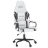 Silla gaming cuero sintético blanco y