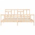 Estructura de cama con cabecero madera maciza 200x200