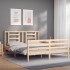 Estructura de cama con cabecero madera maciza 160x200