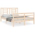 Estructura de cama con cabecero madera maciza 120x200